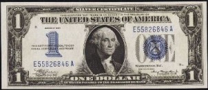 Value of $1 Silver Certificate Silver Certificate Blue Seal Bills