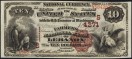 Large Size Ten Dollar National Bank Notes Antique Money