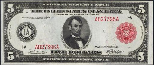 5 Dollar Bill Supposedly Rare