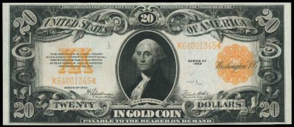 1922 Gold Certificate Bill Information Price Guide and Values
